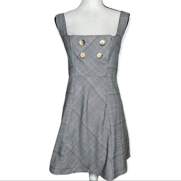 Free People Gray Plaid Mini Dress - Picture 12 of 13